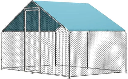 Large Metal Chicken Run for 20-30 Chickens,Dog Kennel