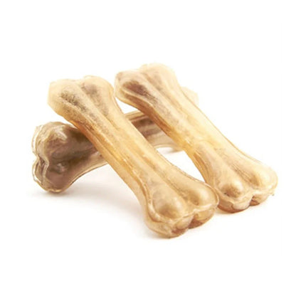 Dog Bones Chews Toys Leather Cowhide Bone