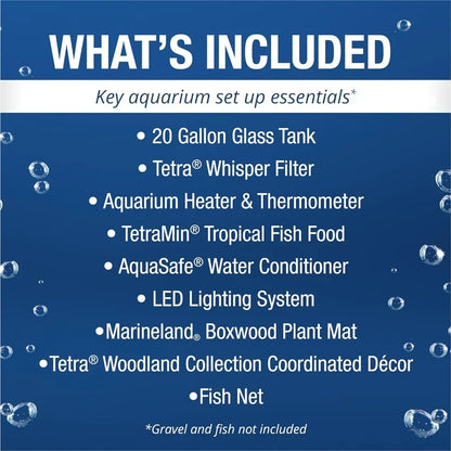 Aquarium 20 Gallon Fish Tank Kit,