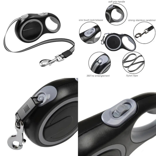 New Durable, reliable heavy duty retractable nylon leash