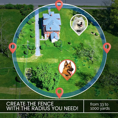 Wireless Dog Fence GPS Signal, 33 to max 1000 Yards