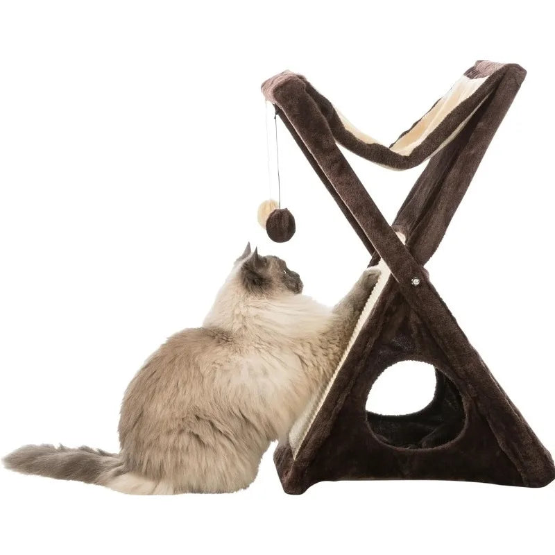 Folding Cat Hammock, Dangling Ball, Scratching Cat Cave