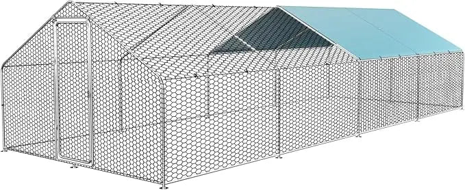 Large Metal Chicken Run for 20-30 Chickens,Dog Kennel