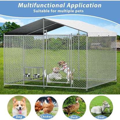 Outside Dog Kennel with Roof Heavy Duty