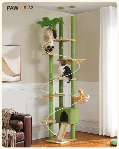 Cat Tree Floor to Ceiling Tower Adjustable Height