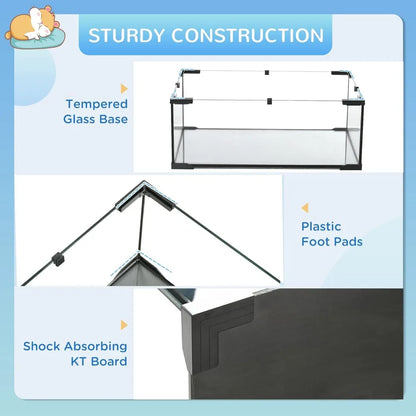 3 Tiers Hamster Cage w/Deep Glass Bottom