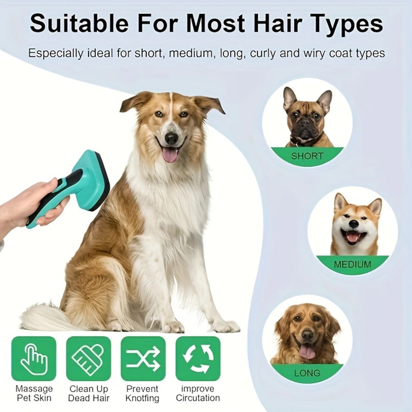 Self Cleaning Slicker Brush for Shedding & Grooming