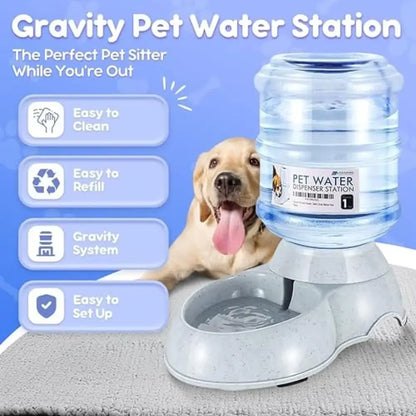 2 Pack Self Feeding Gravity Food & Water Dispenser