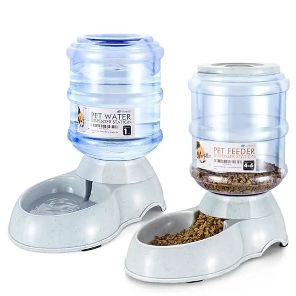 2 Pack Self Feeding Gravity Food & Water Dispenser