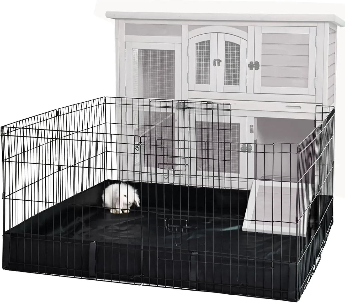 Rabbit Hutch Indoor Outdoor Cage on Wheels