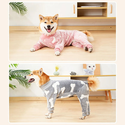 Winter Dog Jumpsuit Warm Fleece