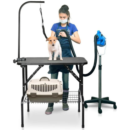 US 32"/36in./46in Dog Grooming Table, Adjustable W/Arm