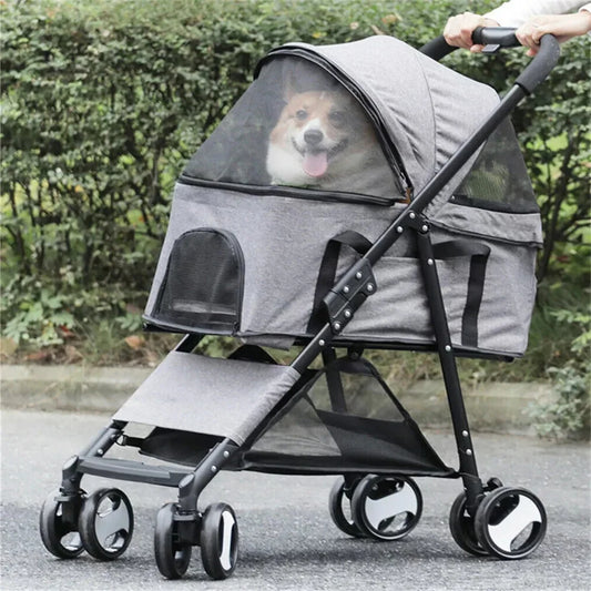 Dog/Cat Stroller Foldable Travel Carrier Buggy