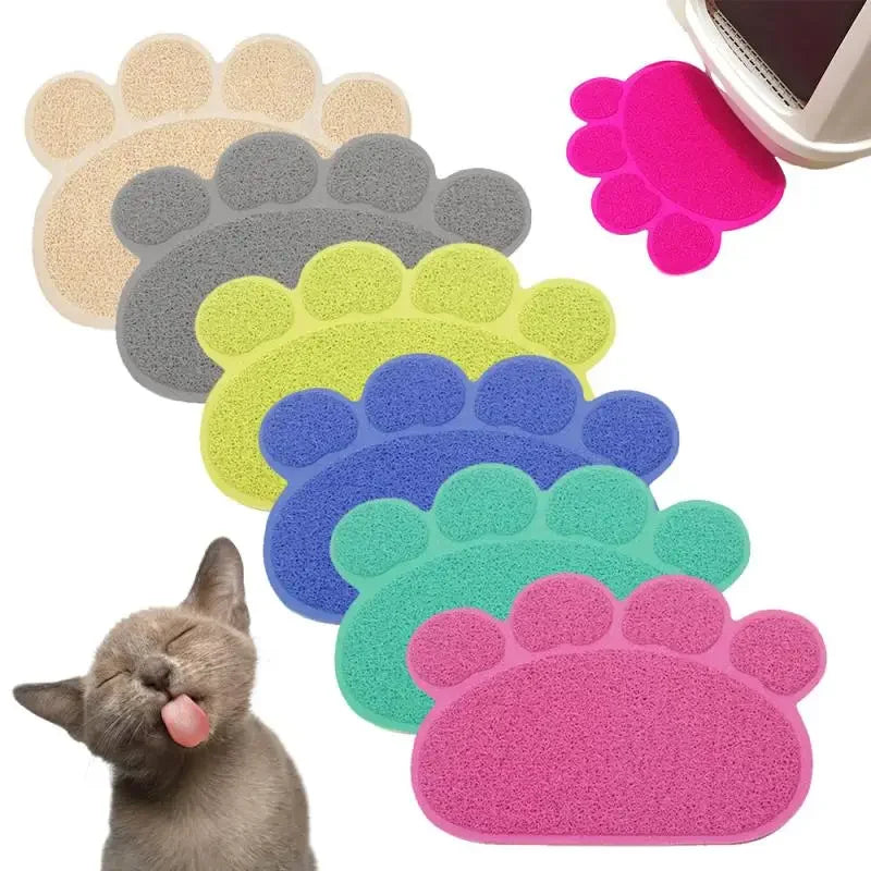 PVC Non-slip Claw-shaped Cat Litter Toilet Mat