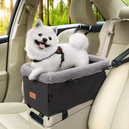 Car Seat for Small Dog with Double Protection Belts