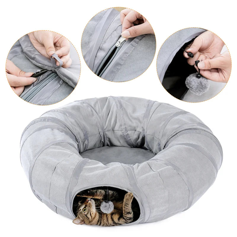 Cat Tunnel Pop Up Bed Collapsible